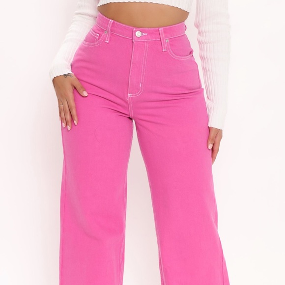 Fuchsia Skater Jeans - Picture 2 of 3